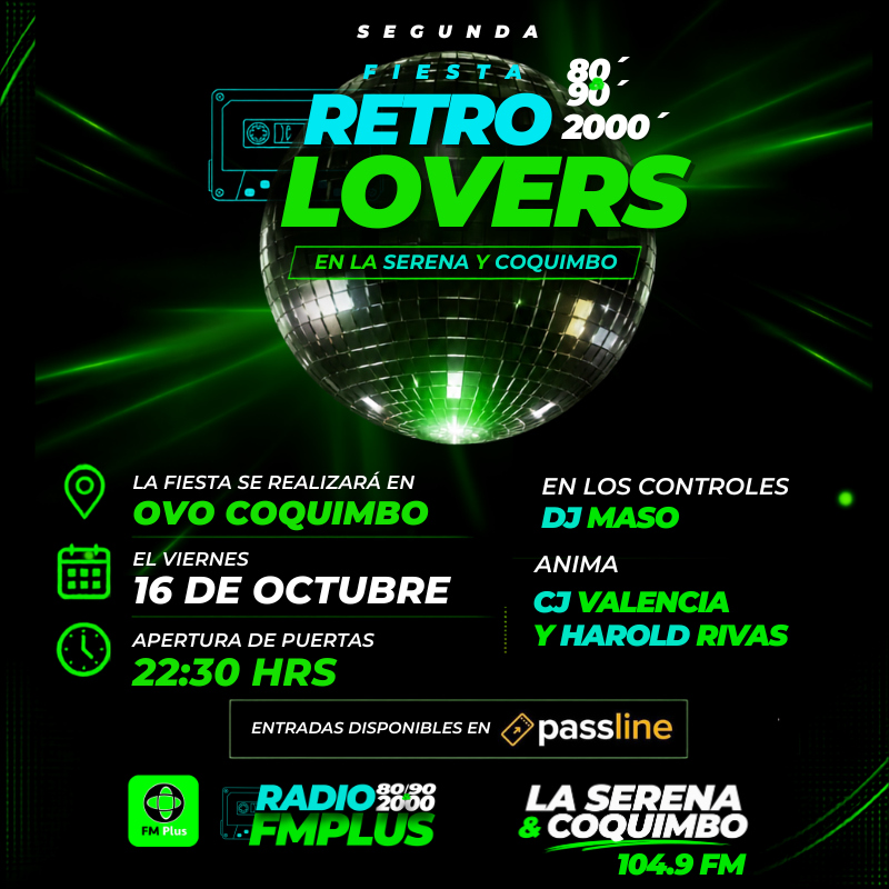 Afiche: Retro Lovers · segunda fiesta