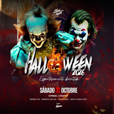 Afiche: Halloween 2026 · Blue Moon