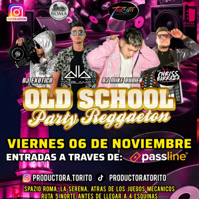Afiche: Old School Party · reguetón