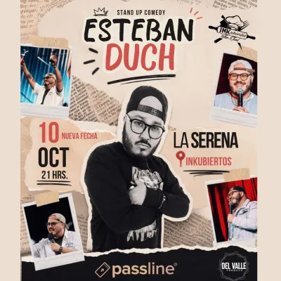 Afiche: Esteban Duch · comedia en La Serena