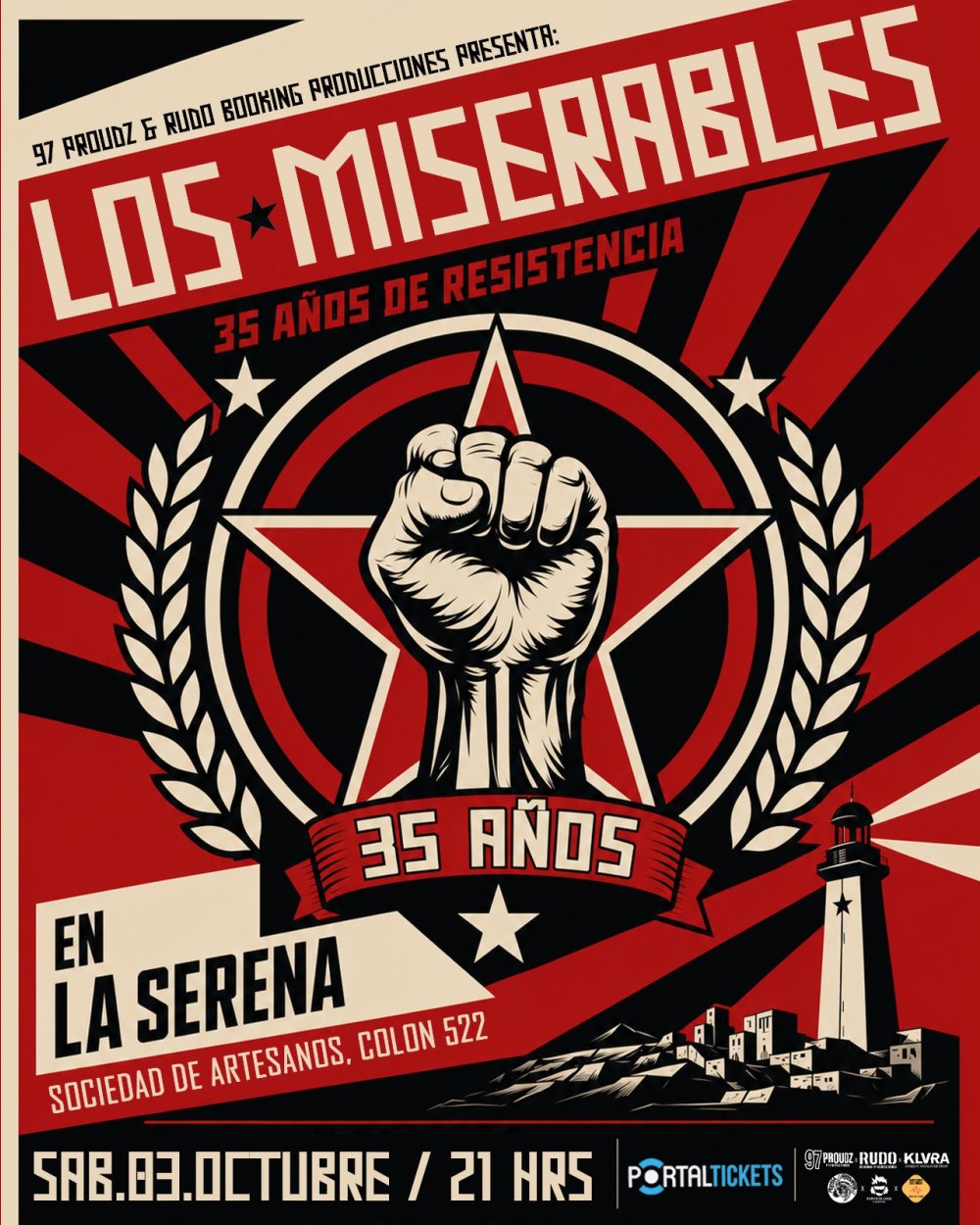 Afiche de Los Miserables · 35 años de resistencia