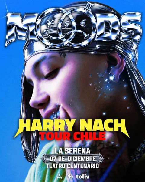 Afiche: Harry Nach · gira La Serena
