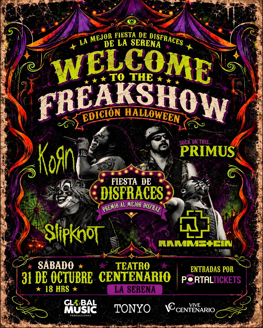 Afiche de Welcome to the Freakshow · edición Halloween
