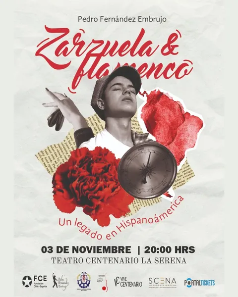 Afiche: Pedro Fernández Embrujo · zarzuela y flamenco