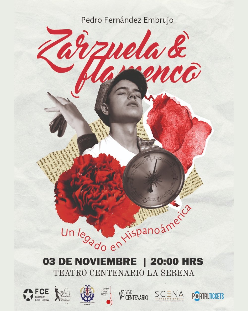 Afiche de Pedro Fernández Embrujo · zarzuela y flamenco