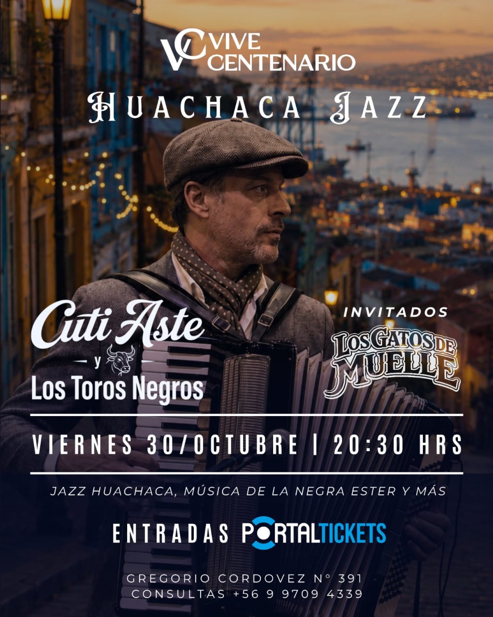 Afiche de Huachaca Jazz con Cuti Aste