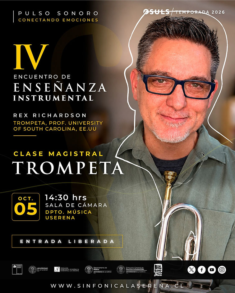 Afiche de Clase magistral de trompeta · Rex Richardson