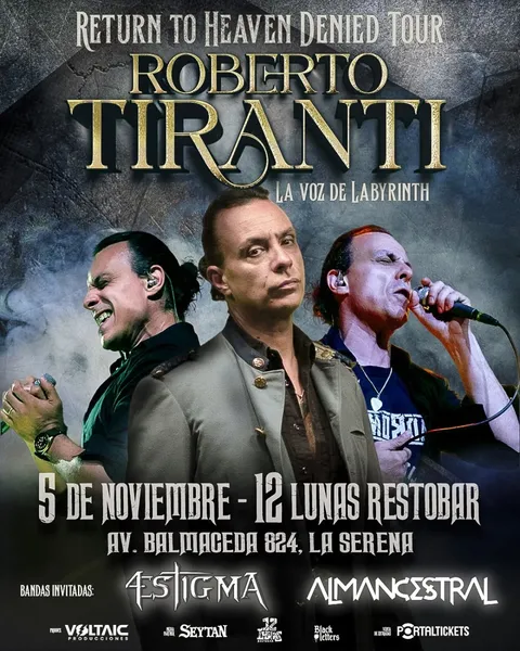Afiche: Roberto Tiranti · Return to Heaven Denied Tour