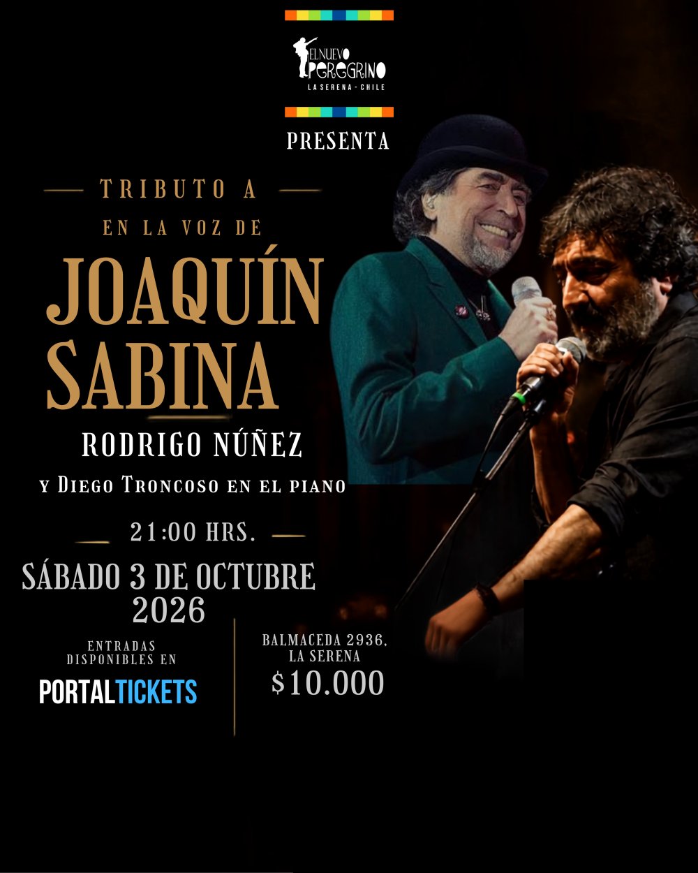 Afiche de Tributo a Joaquín Sabina